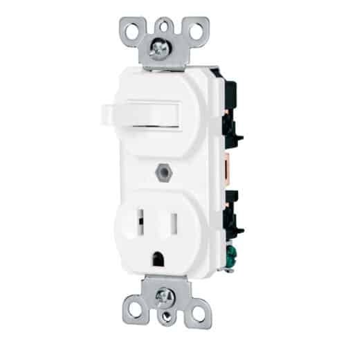 47728 - Interruptor de palanca con contacto, Standard, blanco