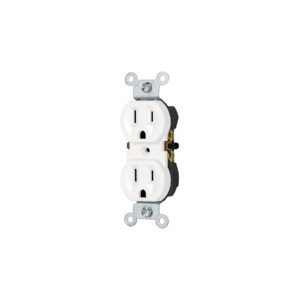 47733 - Contacto dúplex, 2 polos 3 hilos, Standard, granel, blanco