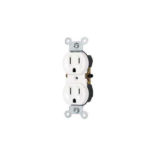 47733 - Contacto dúplex, 2 polos 3 hilos, Standard, granel, blanco