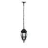 47297 - Arbotante tipo farol tradicional colgante p/exterior, negro