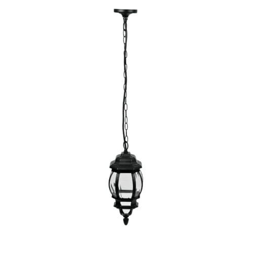 47297 - Arbotante tipo farol tradicional colgante p/exterior, negro