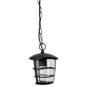 45094 - Arbotante tipo farol moderno colgante para exteriores, negro