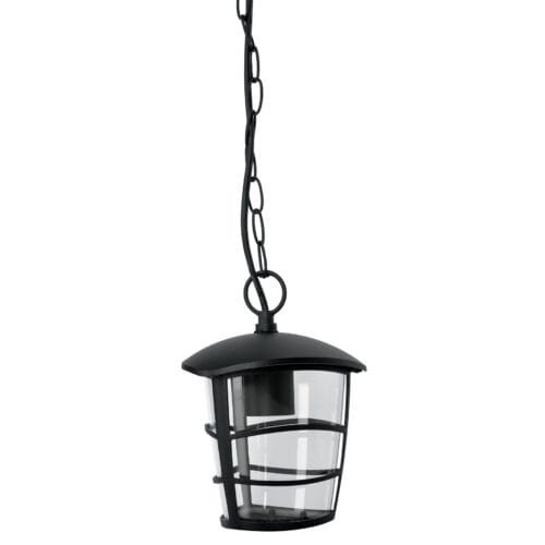 45094 - Arbotante tipo farol moderno colgante para exteriores, negro
