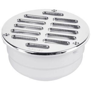 46023 - Coladera de ABS con rejilla cromada 5", con tornillos, Foset