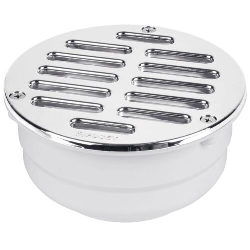 46023 - Coladera de ABS con rejilla cromada 5", con tornillos, Foset