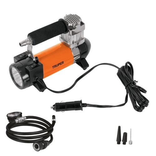 19999 - Compresor de aire 12 V portátil, para auto, incluye maletín
