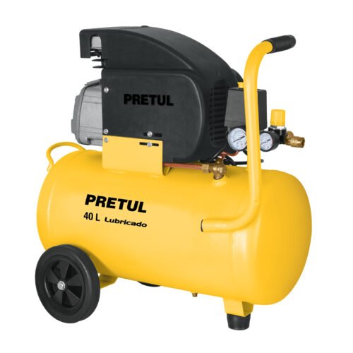 23066 - Compresor lubricado, 40L, 3HP, horizontal, 127V, PRETUL