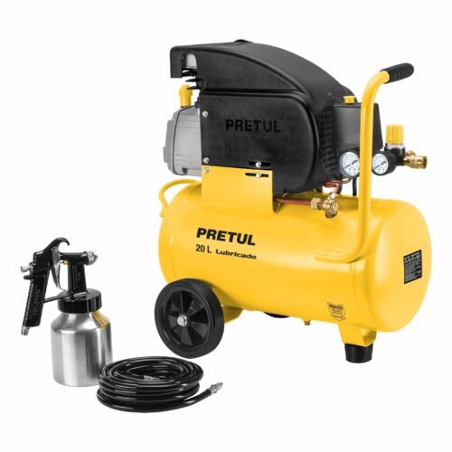 24357 - Kit Compresor lub, 20L, manguera y pistola baja,127V, PRETUL