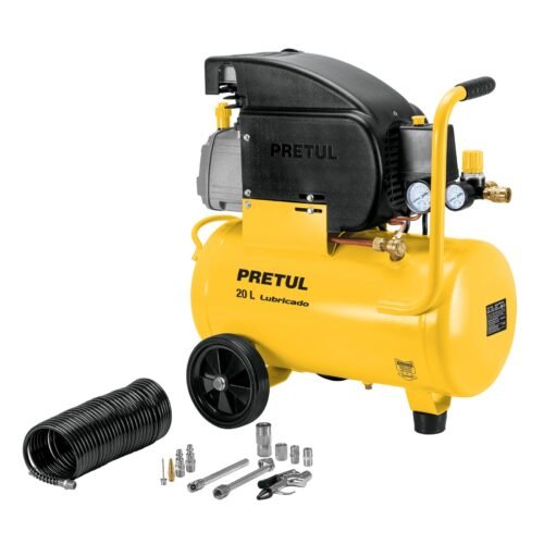 27106 - Kit Compresor lub, 20L, manguera y accesorios, 127V, PRETUL