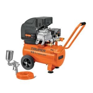 COMP-KIT25.jpg 100300 - Kit Compresor lub, 25L, manguera y pistola grav,127V, TRUPER