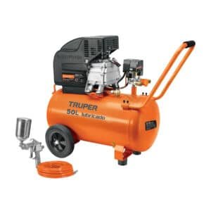 16095 - Kit Compresor lub, 50L, manguera y pistola grav,127V, TRUPER