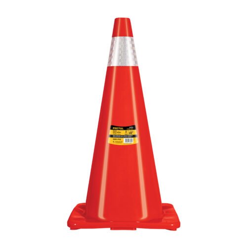 28254 - Cono de precaución de 70 cm de PVC con reflejante, Pretul