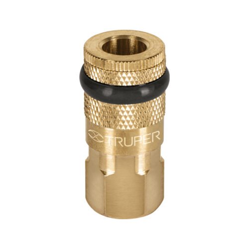 19084 - Cople rápido de latón, hembra, cuerda 1/4" NPT, TRUPER
