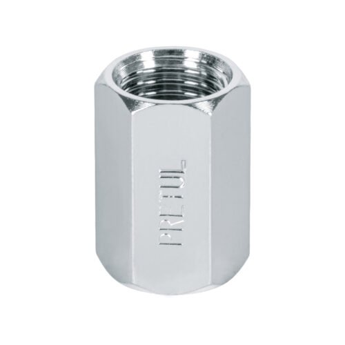 27027 - Cople de acero, hembra-hembra, cuerda 1/4" NPT, PRETUL