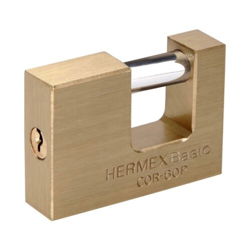 22518 - Candado antipalanca 60 mm cuerpo de latón, HERMEX BASIC