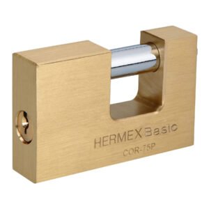 23512 - Candado antipalanca 75 mm cuerpo de latón, HERMEX BASIC