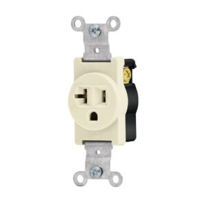 46101 - Contacto sencillo, 2 polos 3 hilos, 20 A, Standard, marfil