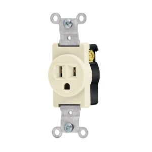 46109 - Contacto sencillo, 2 polos 3 hilos, Standard, marfil