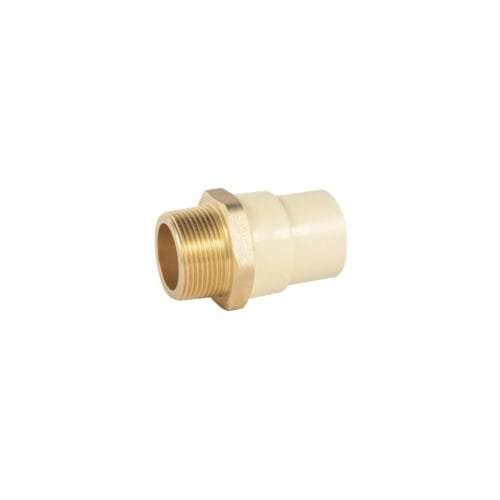 48959 - Adaptador macho de CPVC 1-1/4" con inserto de latón, FOSET