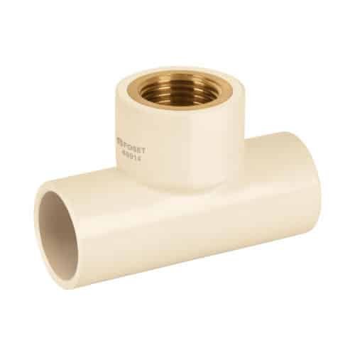 CPVC-701.jpg 48914 - Tee de CPVC 1/2" rosca central hembra inserto latón, FOSET