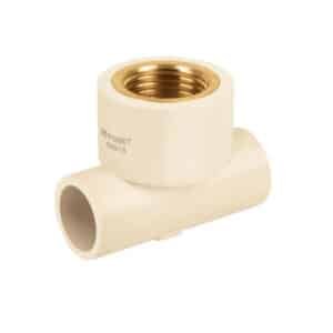 48915 - Tee reducida hembra de CPVC 3/4" x 3/4" x 1/2" inserto latón