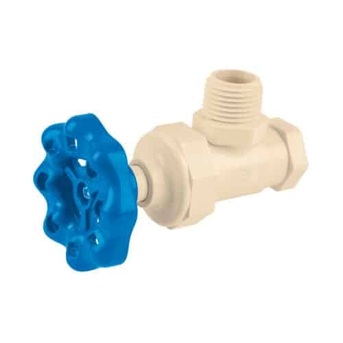 42019 - Llave angular de CPVC de 1/2" maneral volante, FOSET