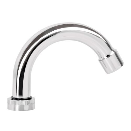 49377 - Cuello curvo para mezcladora de lavabo, cromo, Basic