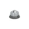 100855 - Carda copa 4" alambre trenzado grueso, Multi-rosca, Truper