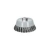 100853 - Carda copa 5" alambre trenzado fino, Multi-rosca, Truper