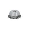 100856 - Carda copa 5" alambre trenzado grueso, Multi-rosca, Truper