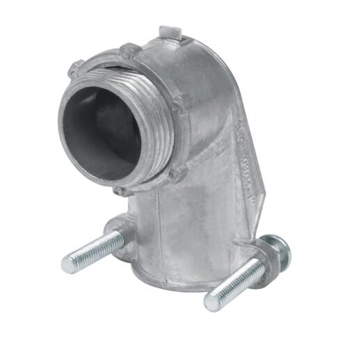 47345 - Conector curvo 1" para tubo flexible metálico, Volteck