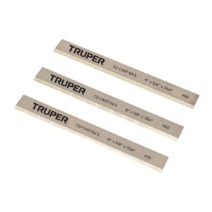 102160 - Cuchillas para canteadora CANT-6X, 3 pzs en caja, TRUPER