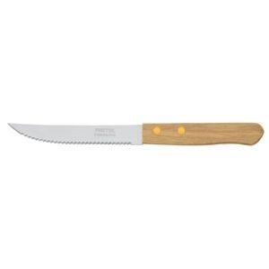 23083 - Cuchillo con sierra para asado 5" mango de madera, Pretul