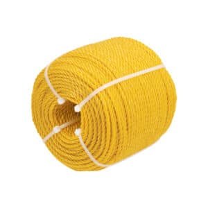 40183 - Kilo de cuerda amarilla de polipropileno 4 mm, rollo 1kg