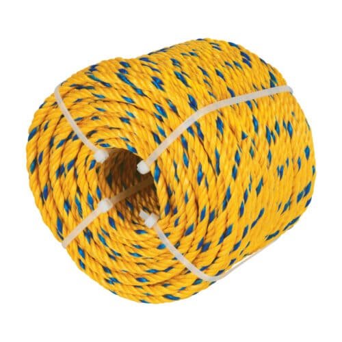 CUE-061K.jpg 40184 - Kilo de cuerda amarilla de polipropileno 6 mm, rollo 1kg