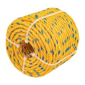 40093 - Metro de cuerda amarilla de polipropileno 6 mm, rollo 46m