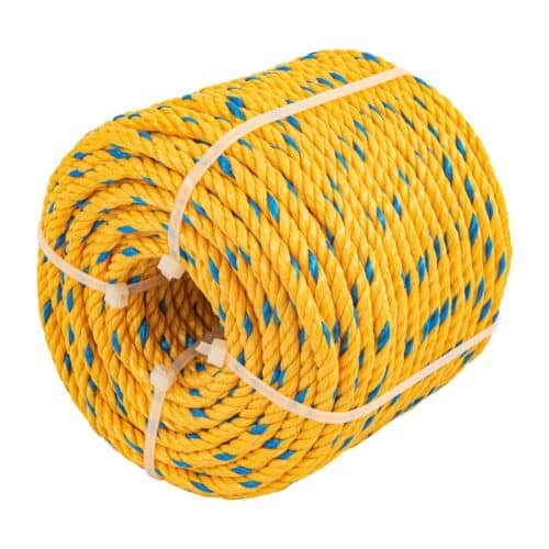 CUE-061M.jpg 40093 - Metro de cuerda amarilla de polipropileno 6 mm, rollo 46m