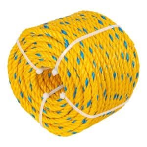 40094 - Metro de cuerda amarilla de polipropileno 8 mm, rollo 32m