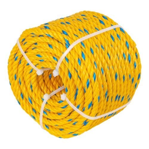 CUE-081M.jpg 40094 - Metro de cuerda amarilla de polipropileno 8 mm, rollo 32m