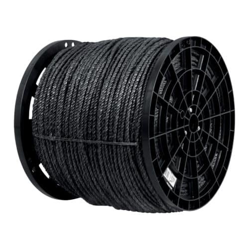 40764 - Kilo de cuerda negra de polipropileno 8 mm, carrete 20kg