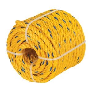 40186 - Kilo de cuerda amarilla de polipropileno 10 mm, rollo 1kg