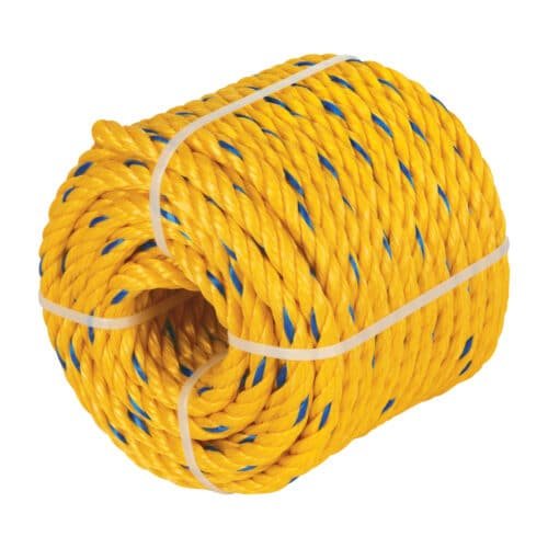 40186 - Kilo de cuerda amarilla de polipropileno 10 mm, rollo 1kg