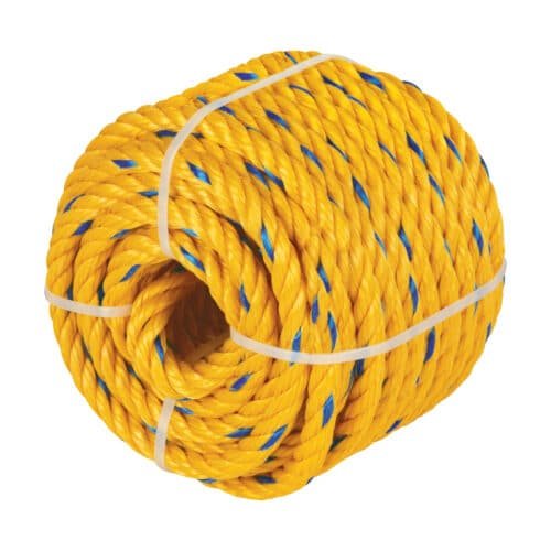 40187 - Kilo de cuerda amarilla de polipropileno 11 mm, rollo 1kg