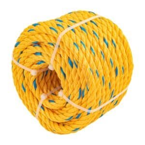 40096 - Metro de cuerda amarilla de polipropileno 11 mm, rollo 18m