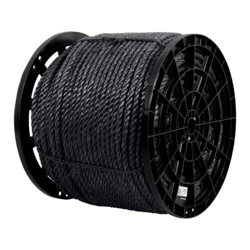 40768 - Kilo de cuerda negra de polipropileno 16 mm, carrete 30kg