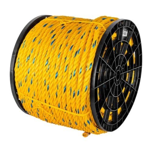 CUE-19K.jpg 44491 - Kilo de cuerda amarilla de polipropileno 19mm, carrete 30kg