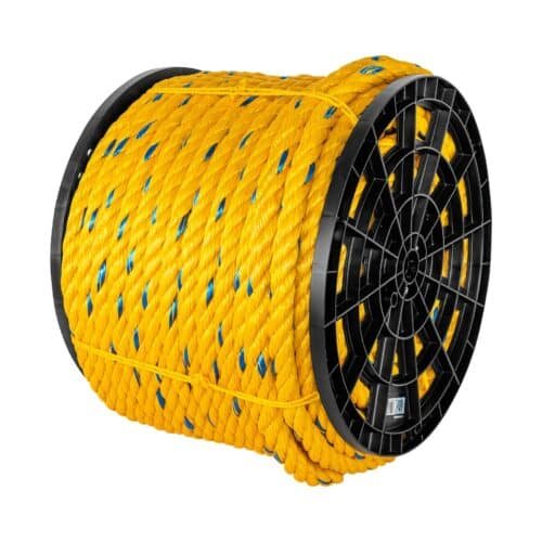 CUE-25K.jpg 44473 - Kilo de cuerda amarilla de polipropileno 25mm, carrete 30kg