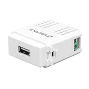48109 - Módulo puerto USB, línea Italiana, color blanco, Volteck