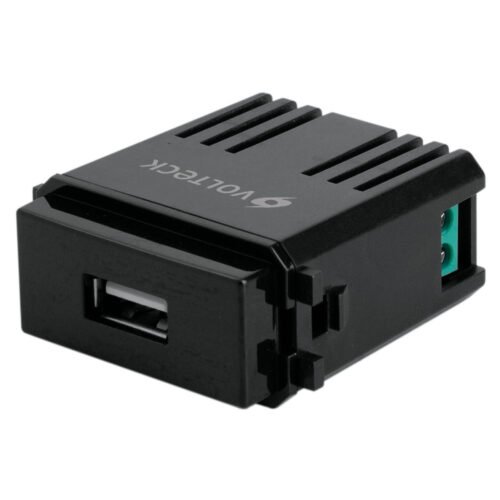 47603 - Módulo USB, línea Italiana, color negro, Volteck