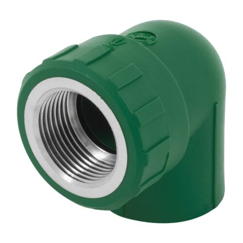 CV-503.jpg 49863 - Codo 90° PPR, 1", rosca hembra con inserto metálico, Foset